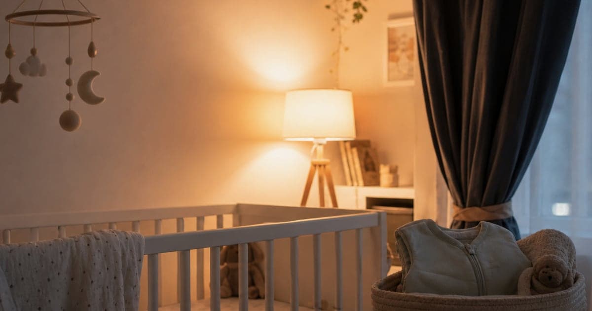 Imagine fotorealista, fara text, pentru articolul despre camera de somn la 2-3 ani