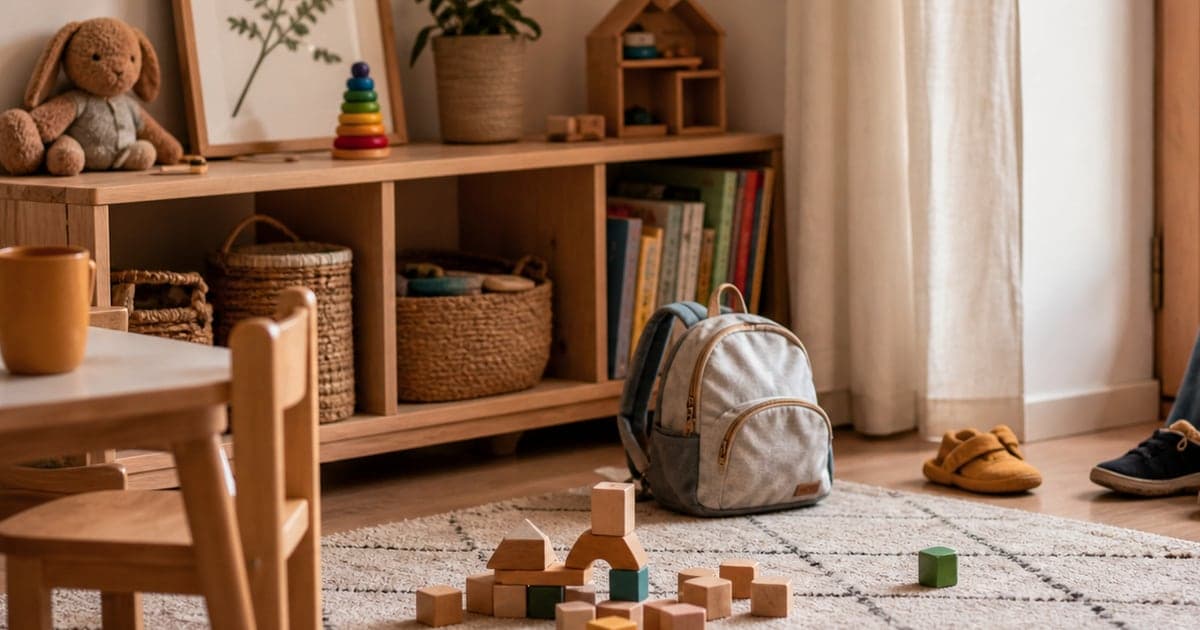 Imagine fotorealista, fara text, pentru articolul despre siguranta la locul de joaca la familie cu doi copii mici