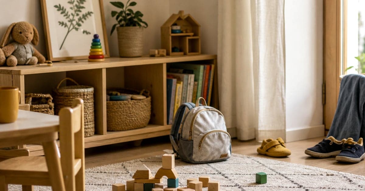 Imagine fotorealista, fara text, pentru articolul despre siguranta la locul de joaca la familie cu doi copii mici