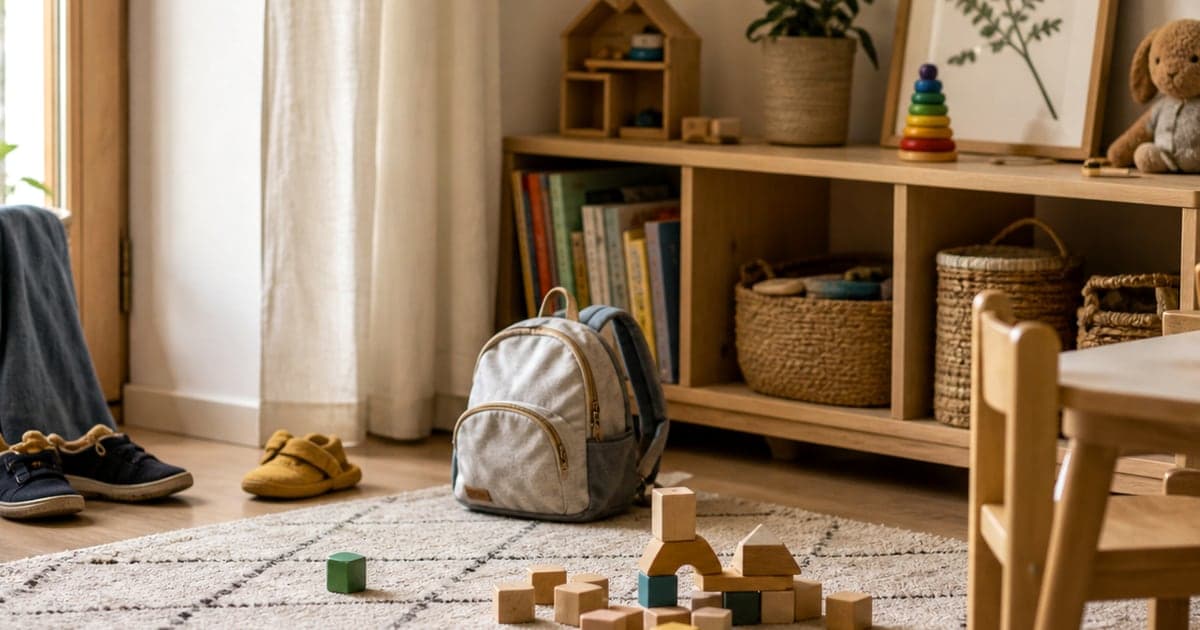 Imagine fotorealista, fara text, pentru articolul despre siguranta la locul de joaca la familie cu doi copii mici